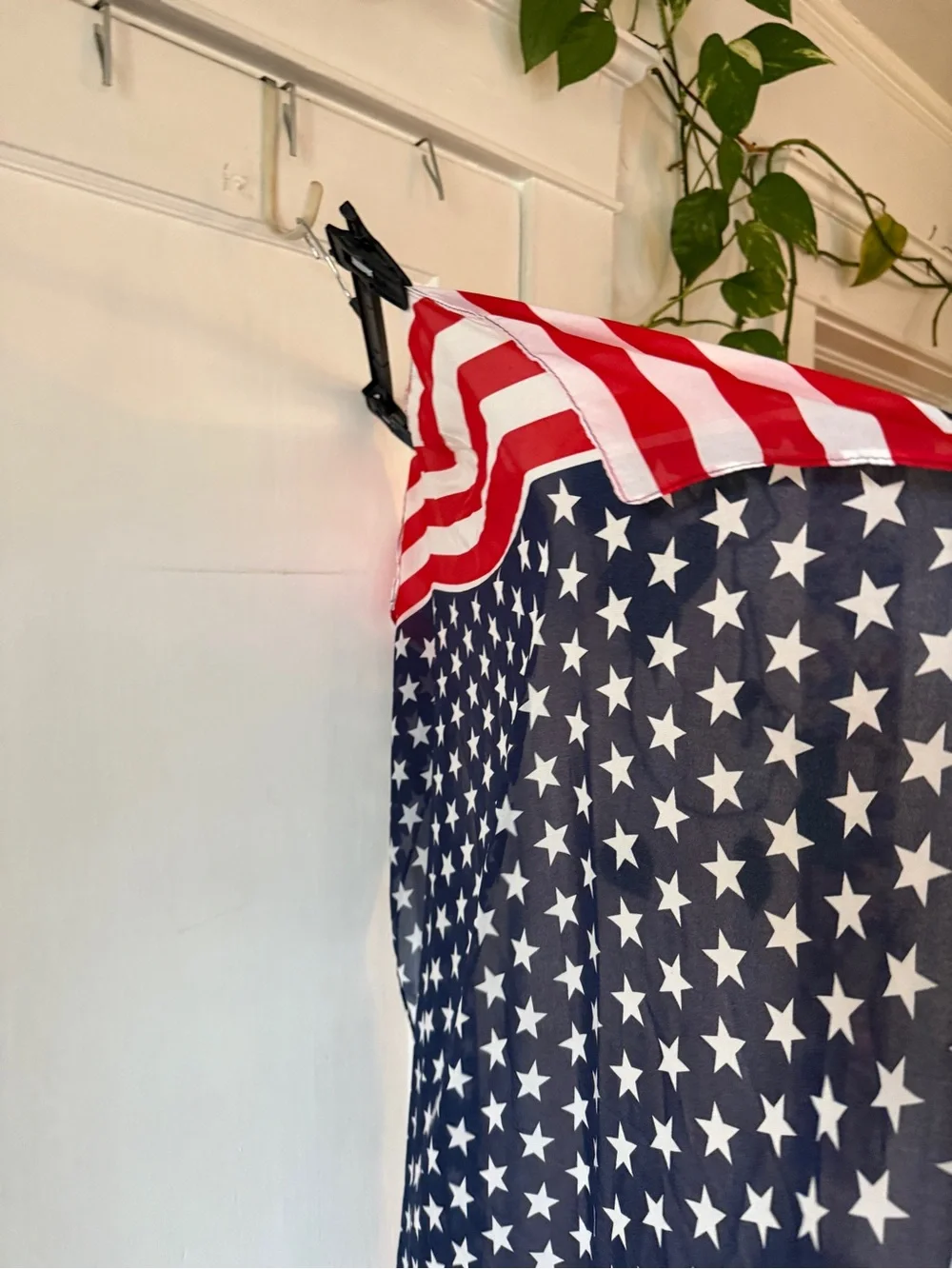 Star Print Red, White & Blue Maxi scarf shawl